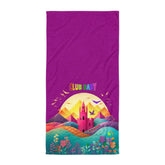 Mermaid Lagoon Bath Towel featuring vibrant ocean-themed designs